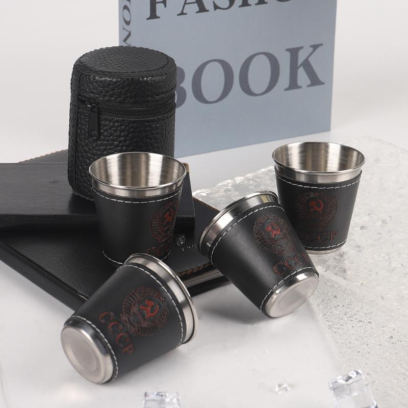 Wine Beer Glass Set - Conjunto de 4 Copos de Viagem