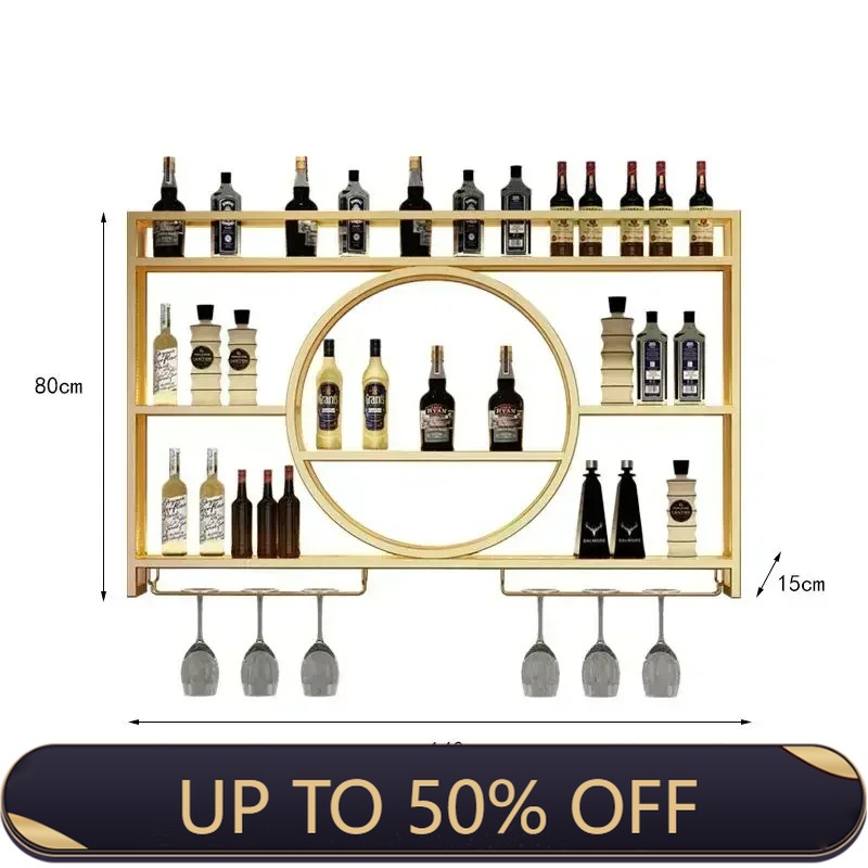 Wine Rack Wall Mount - Suporte de Parede Industrial para Garrafas