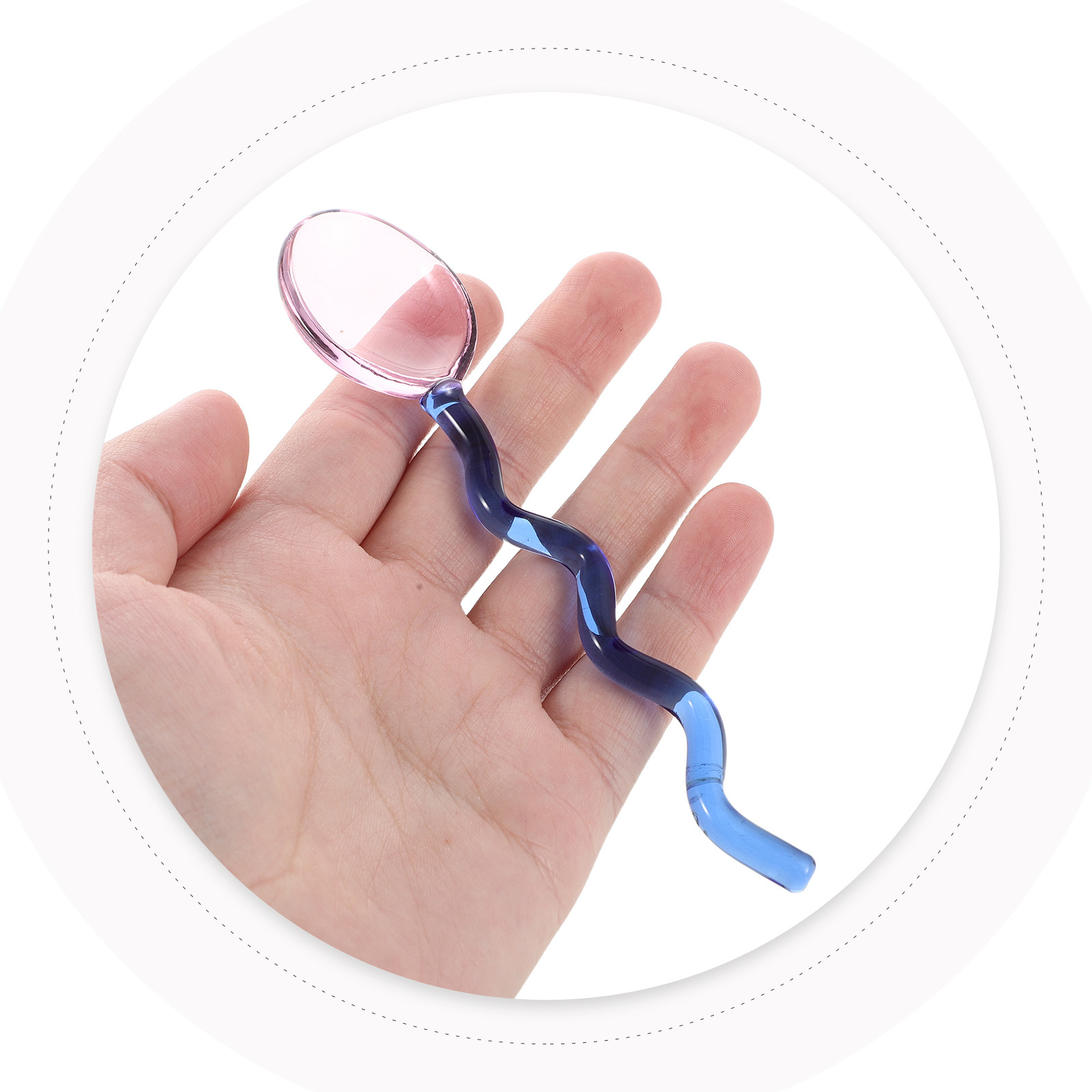Bar Spoon Twisted - Colher de vidro para misturar café,