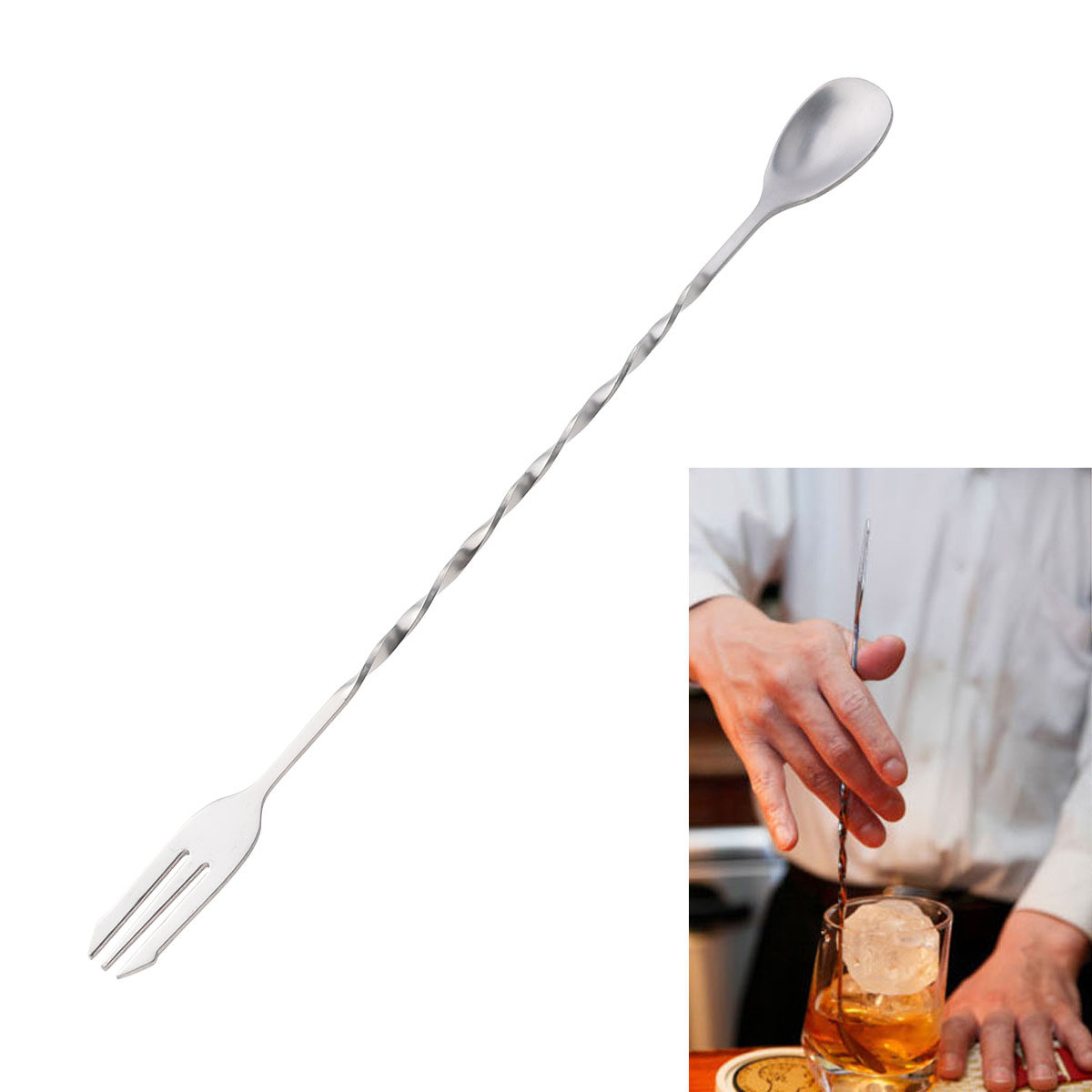 Colher de aço inoxidável 304 c - Bar Spoon Twisted avaliação e preço