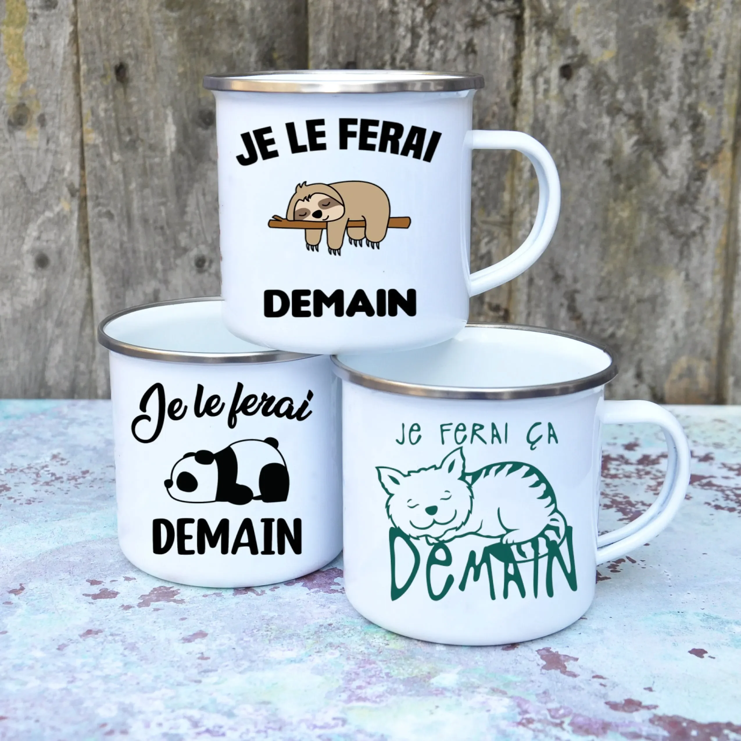Caneca de café esmaltada fofa  - Wine Beer Festival avaliação e preço