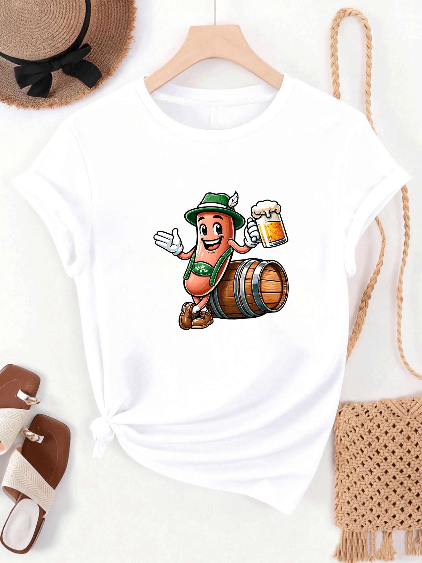 【MYJ062655】Camiseta feminina d - Wine Beer Festival avaliação e preço