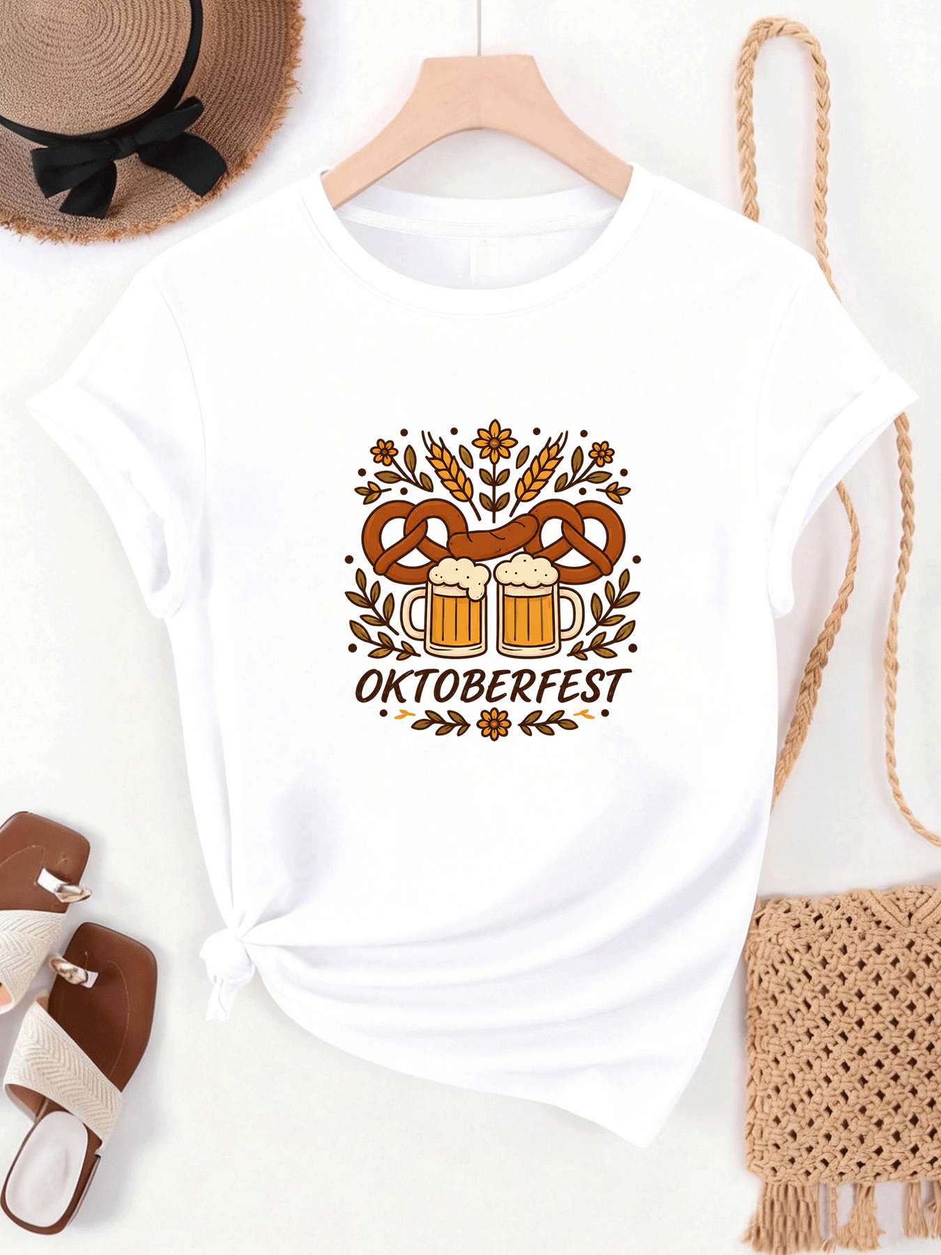 【MYJ062633】Camiseta feminina d - Wine Beer Festival avaliação e preço