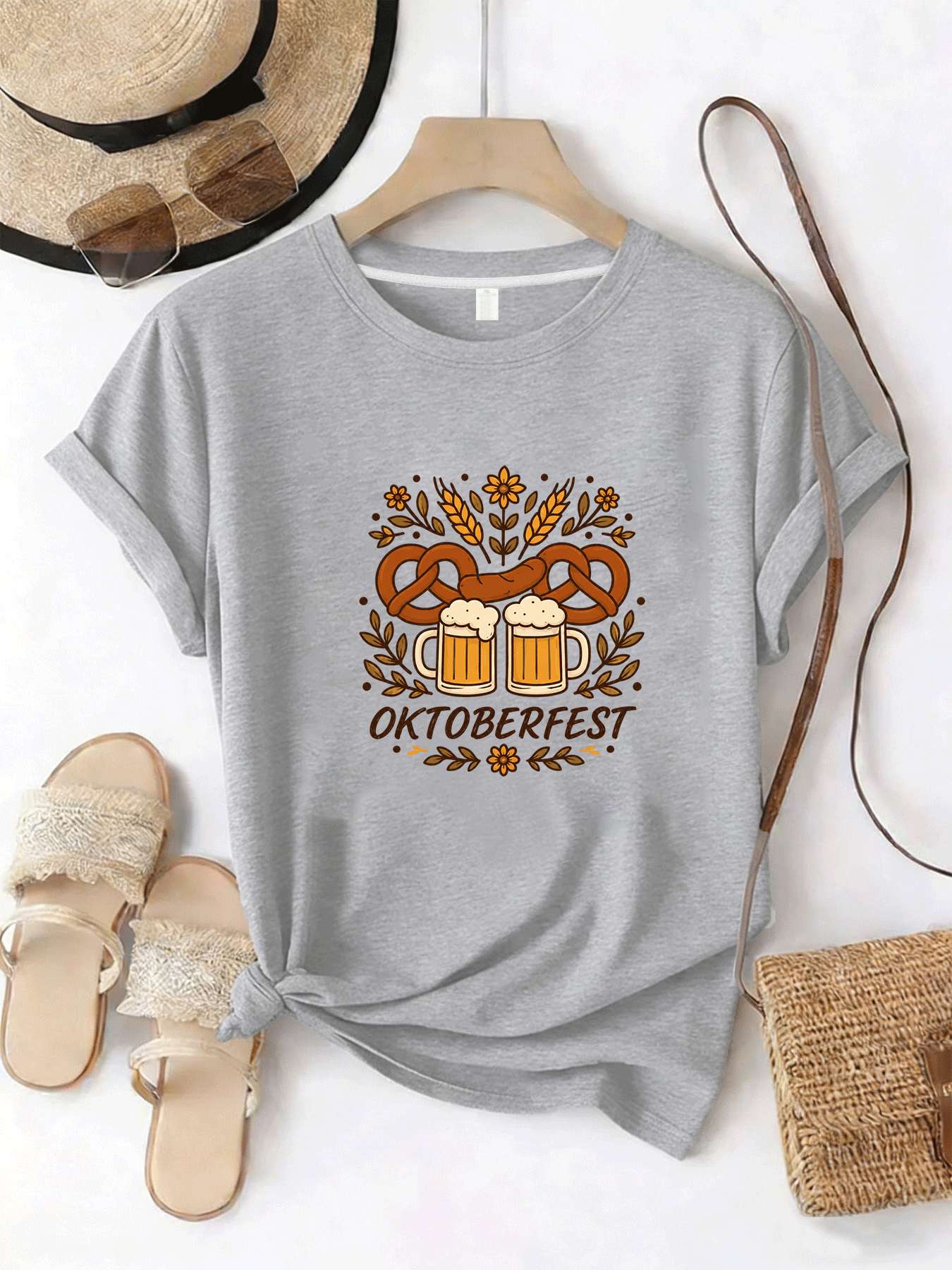 【MYJ062633】Camiseta feminina d - Wine Beer Festival avaliação e preço
