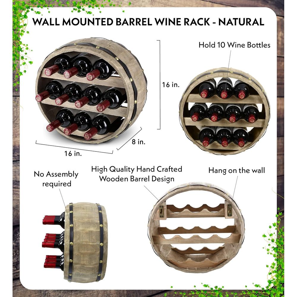 Suporte de Parede Industrial d - Wine Rack Wall Mount avaliação e preço